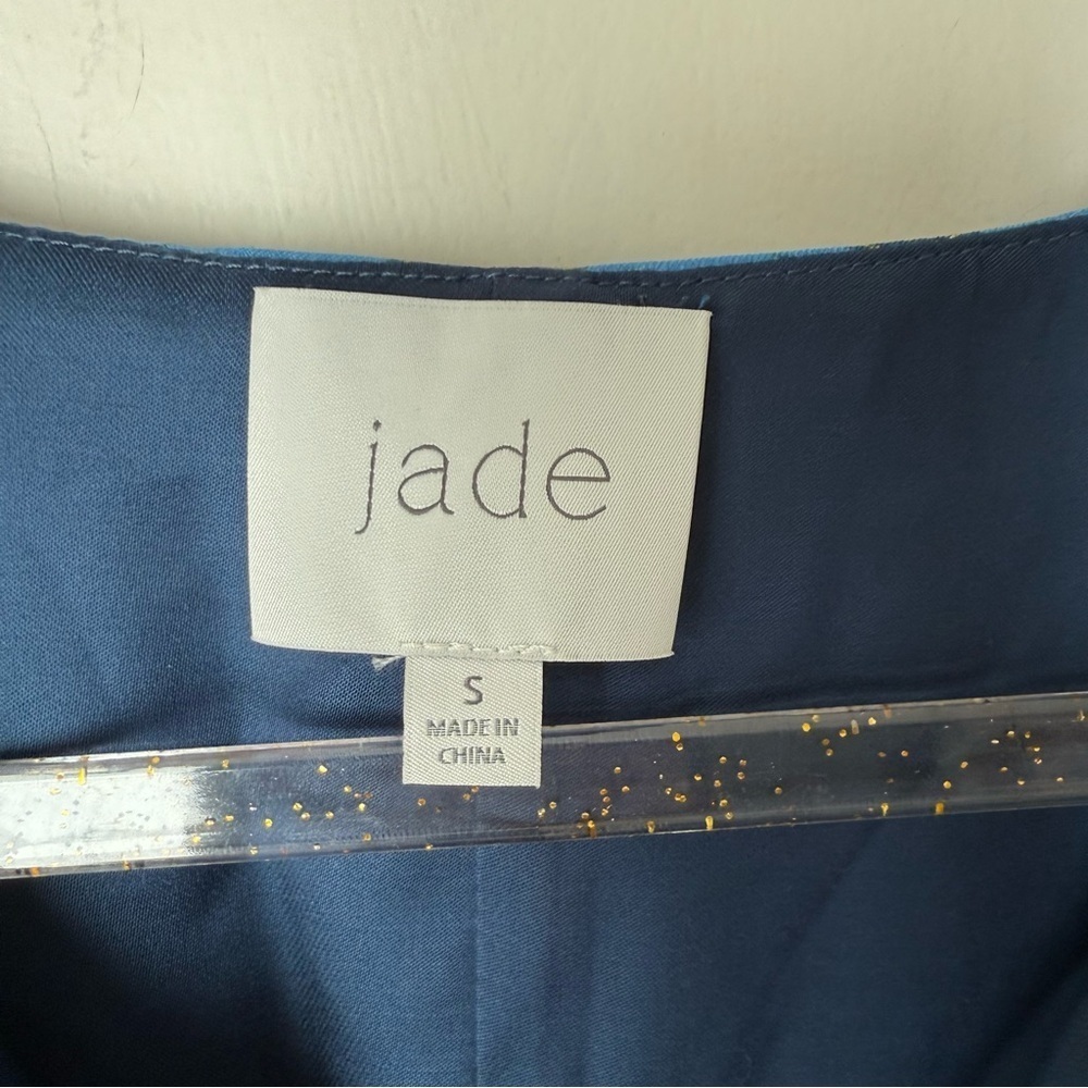 Johnny Was Jade Lorainne Blue Patterned Silk Blend Mini Dress S - Picture 8 of 10